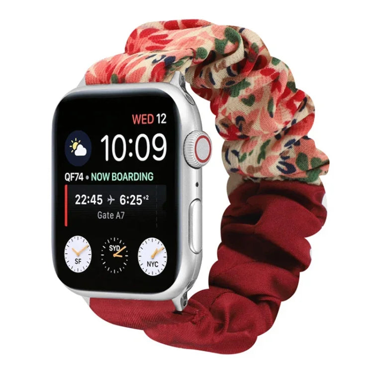 สายรัดนาฬิกาผ้าลายผีเสื้อ สำหรับ Apple Watch Ultra 49 มม. / Series 8&7 45 มม. / SE 2&6&SE&5&4 44 มม. / 3&2&1 42 มม. / สำหรับ Apple Watch Series 8&7 41 มม. / SE 2&6&SE&5&4 40 มม. / 3&2&1 38 มม.