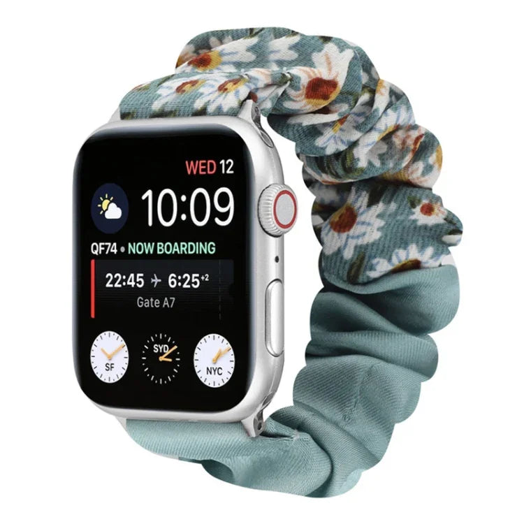 สายรัดนาฬิกาผ้าลายผีเสื้อ สำหรับ Apple Watch Ultra 49 มม. / Series 8&7 45 มม. / SE 2&6&SE&5&4 44 มม. / 3&2&1 42 มม. / สำหรับ Apple Watch Series 8&7 41 มม. / SE 2&6&SE&5&4 40 มม. / 3&2&1 38 มม.