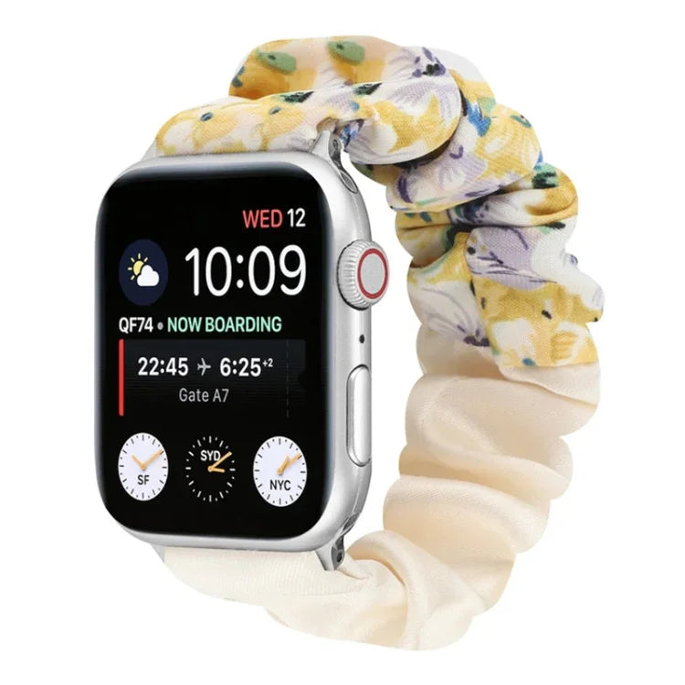 สายรัดนาฬิกาผ้าลายผีเสื้อ สำหรับ Apple Watch Ultra 49 มม. / Series 8&7 45 มม. / SE 2&6&SE&5&4 44 มม. / 3&2&1 42 มม. / สำหรับ Apple Watch Series 8&7 41 มม. / SE 2&6&SE&5&4 40 มม. / 3&2&1 38 มม.