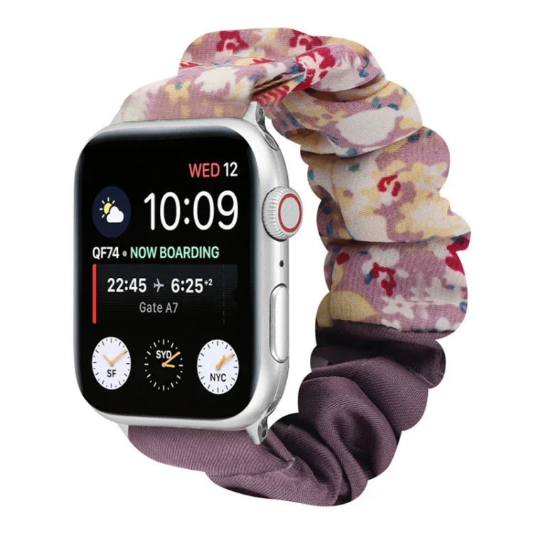 สายรัดนาฬิกาผ้าลายผีเสื้อ สำหรับ Apple Watch Ultra 49 มม. / Series 8&7 45 มม. / SE 2&6&SE&5&4 44 มม. / 3&2&1 42 มม. / สำหรับ Apple Watch Series 8&7 41 มม. / SE 2&6&SE&5&4 40 มม. / 3&2&1 38 มม.