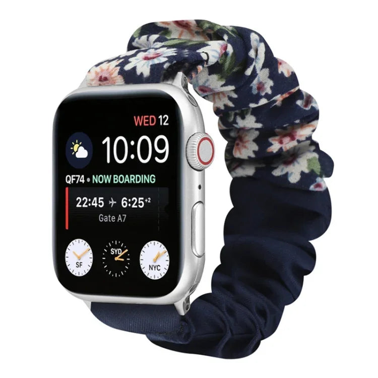 สายรัดนาฬิกาผ้าลายผีเสื้อ สำหรับ Apple Watch Ultra 49 มม. / Series 8&7 45 มม. / SE 2&6&SE&5&4 44 มม. / 3&2&1 42 มม. / สำหรับ Apple Watch Series 8&7 41 มม. / SE 2&6&SE&5&4 40 มม. / 3&2&1 38 มม.