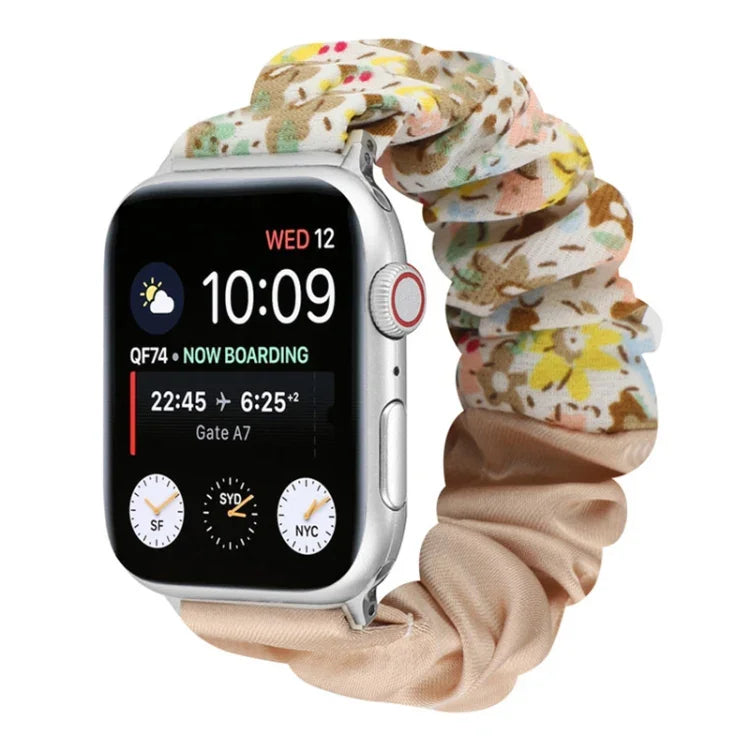 สายรัดนาฬิกาผ้าลายผีเสื้อ สำหรับ Apple Watch Ultra 49 มม. / Series 8&7 45 มม. / SE 2&6&SE&5&4 44 มม. / 3&2&1 42 มม. / สำหรับ Apple Watch Series 8&7 41 มม. / SE 2&6&SE&5&4 40 มม. / 3&2&1 38 มม.