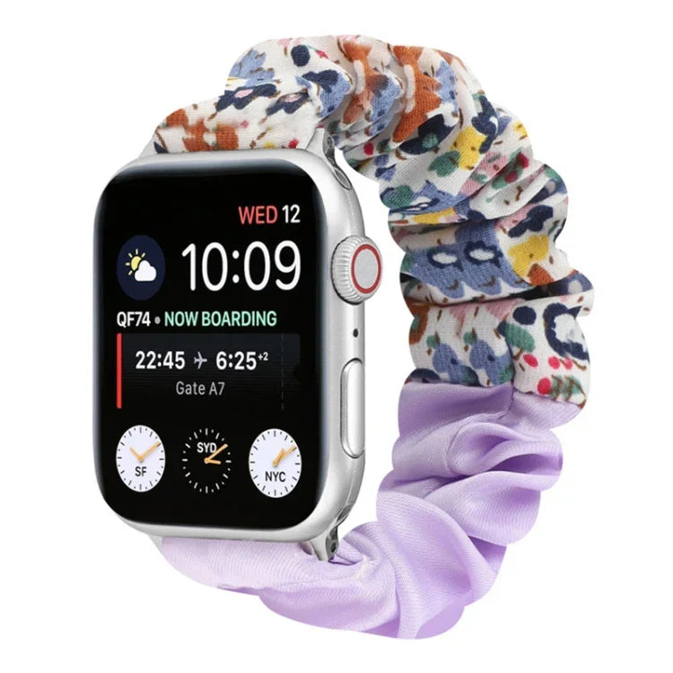 สายรัดนาฬิกาผ้าลายผีเสื้อ สำหรับ Apple Watch Ultra 49 มม. / Series 8&7 45 มม. / SE 2&6&SE&5&4 44 มม. / 3&2&1 42 มม. / สำหรับ Apple Watch Series 8&7 41 มม. / SE 2&6&SE&5&4 40 มม. / 3&2&1 38 มม.