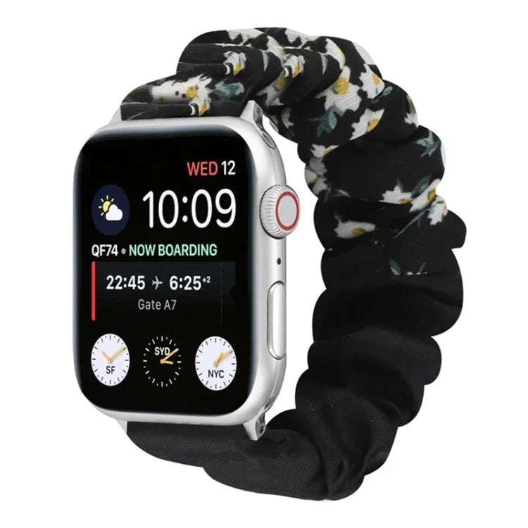 สายรัดนาฬิกาผ้าลายผีเสื้อ สำหรับ Apple Watch Ultra 49 มม. / Series 8&7 45 มม. / SE 2&6&SE&5&4 44 มม. / 3&2&1 42 มม. / สำหรับ Apple Watch Series 8&7 41 มม. / SE 2&6&SE&5&4 40 มม. / 3&2&1 38 มม.