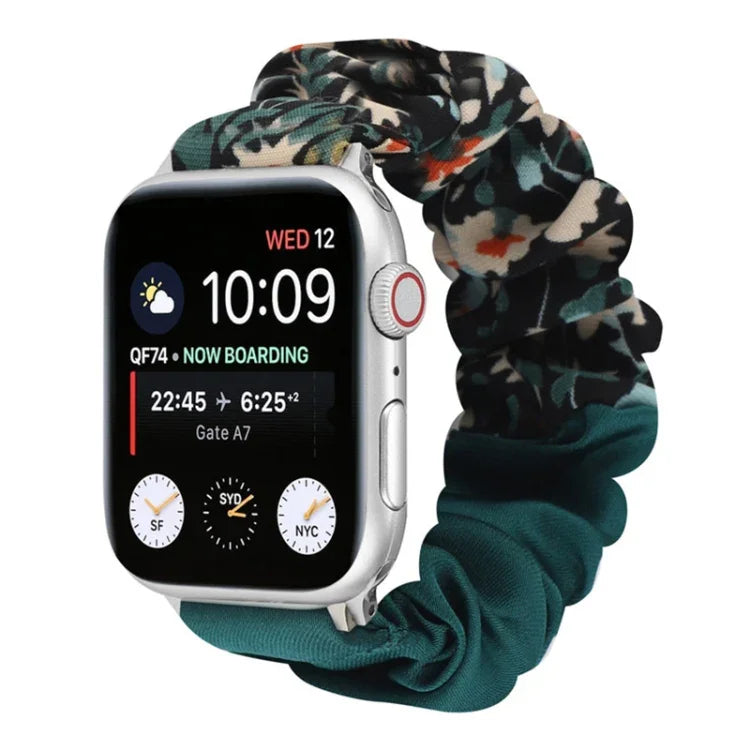 สายรัดนาฬิกาผ้าลายผีเสื้อ สำหรับ Apple Watch Ultra 49 มม. / Series 8&7 45 มม. / SE 2&6&SE&5&4 44 มม. / 3&2&1 42 มม. / สำหรับ Apple Watch Series 8&7 41 มม. / SE 2&6&SE&5&4 40 มม. / 3&2&1 38 มม.