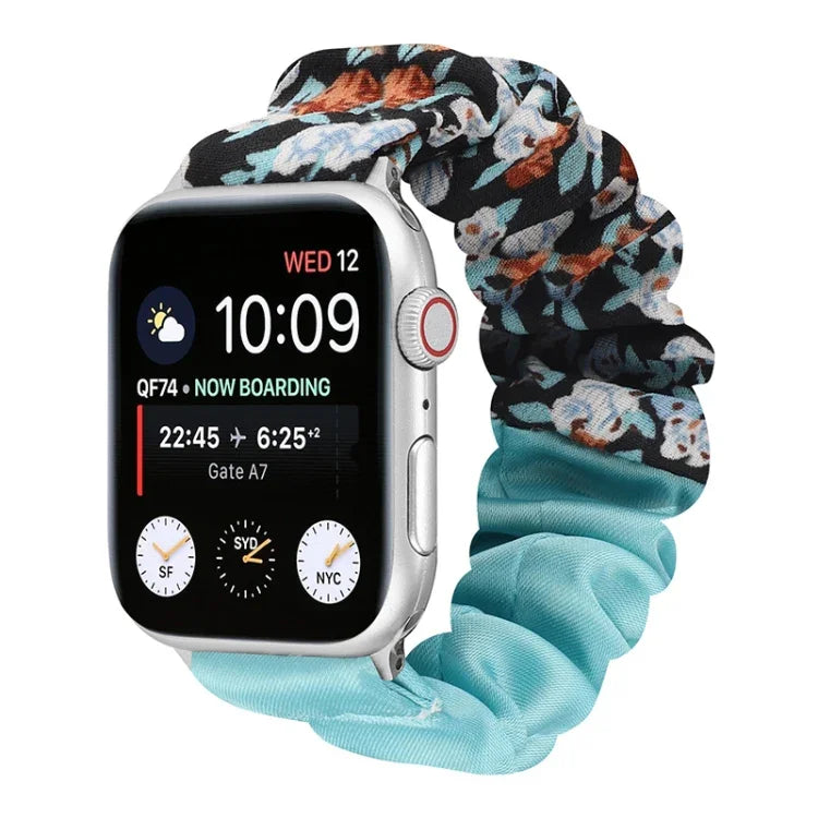 สายรัดนาฬิกาผ้าลายผีเสื้อ สำหรับ Apple Watch Ultra 49 มม. / Series 8&7 45 มม. / SE 2&6&SE&5&4 44 มม. / 3&2&1 42 มม. / สำหรับ Apple Watch Series 8&7 41 มม. / SE 2&6&SE&5&4 40 มม. / 3&2&1 38 มม.