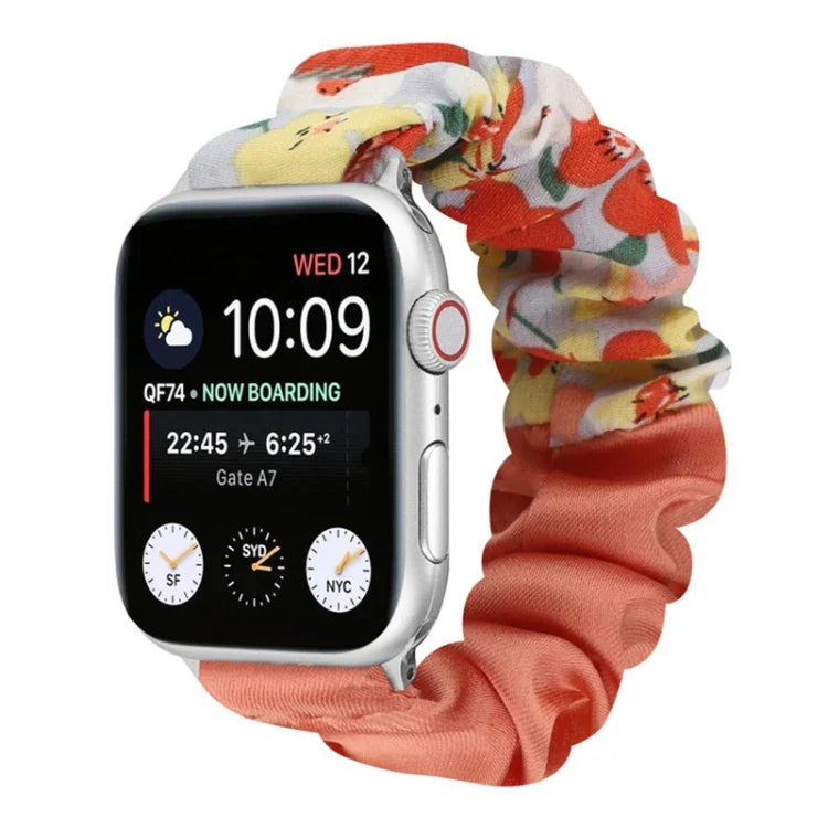 สายรัดนาฬิกาผ้าลายผีเสื้อ สำหรับ Apple Watch Ultra 49 มม. / Series 8&7 45 มม. / SE 2&6&SE&5&4 44 มม. / 3&2&1 42 มม. / สำหรับ Apple Watch Series 8&7 41 มม. / SE 2&6&SE&5&4 40 มม. / 3&2&1 38 มม.