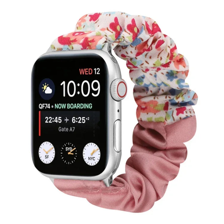สายรัดนาฬิกาผ้าลายผีเสื้อ สำหรับ Apple Watch Ultra 49 มม. / Series 8&7 45 มม. / SE 2&6&SE&5&4 44 มม. / 3&2&1 42 มม. / สำหรับ Apple Watch Series 8&7 41 มม. / SE 2&6&SE&5&4 40 มม. / 3&2&1 38 มม.
