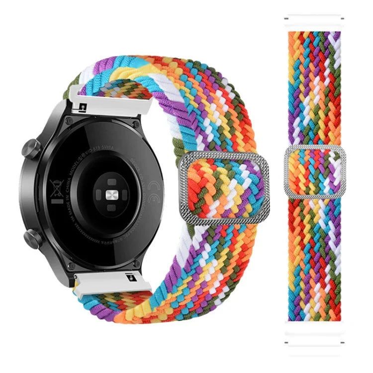 สายรัดนาฬิกาทดแทนถักไนลอนยืดหยุ่นปรับได้ สำหรับ Samsung Galaxy Watch 3 ขนาด 45 มม.