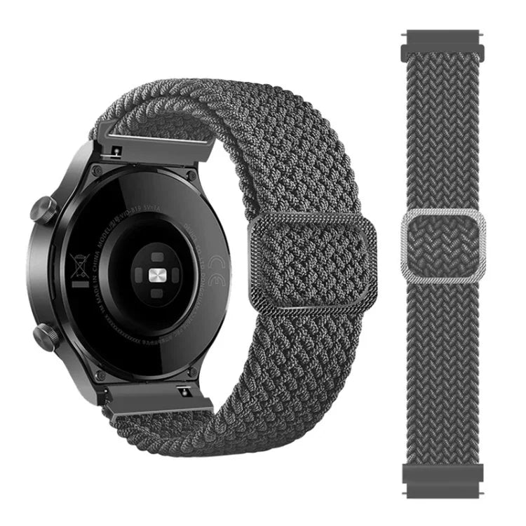 สายรัดนาฬิกาทดแทนถักไนลอนยืดหยุ่นปรับได้ สำหรับ Samsung Galaxy Watch 3 ขนาด 45 มม.