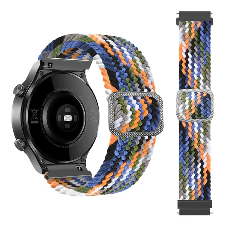 สายรัดนาฬิกาทดแทนถักไนลอนยืดหยุ่นปรับได้ สำหรับ Samsung Galaxy Watch 3 ขนาด 45 มม.