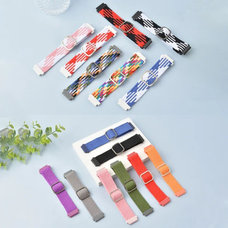 สายรัดนาฬิกาทดแทนถักไนลอนยืดหยุ่นปรับได้ สำหรับ Samsung Galaxy Watch 3 ขนาด 45 มม.