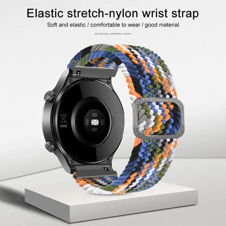 สายรัดนาฬิกาทดแทนถักไนลอนยืดหยุ่นปรับได้ สำหรับ Samsung Galaxy Watch 3 ขนาด 45 มม.