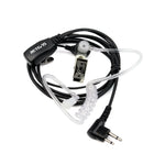 RETEVIS C9025 M 2 Pin PTT Air guide Noise Reduction Covert Acoustic Tube Earphone Microphone, C9025