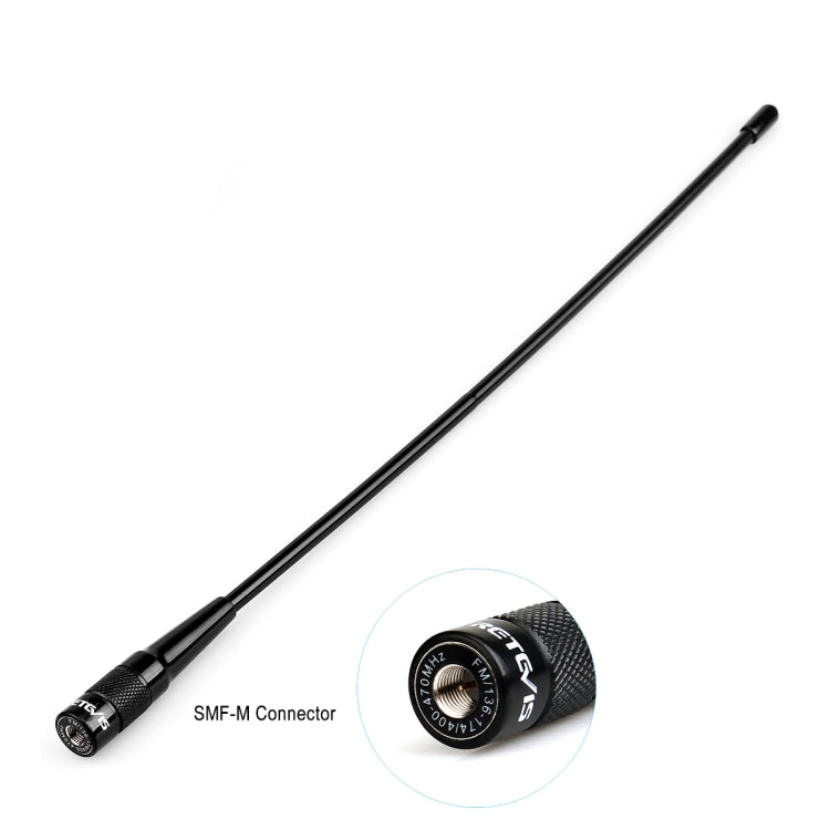 เสาอากาศสองย่าน SMA-M ตัวผู้ RETEVIS RHD-771 136-174+400-480MHz สำหรับ RT1/RT2/RT3 TYT MD-380/UV8000D, RHD-771 SMA-M