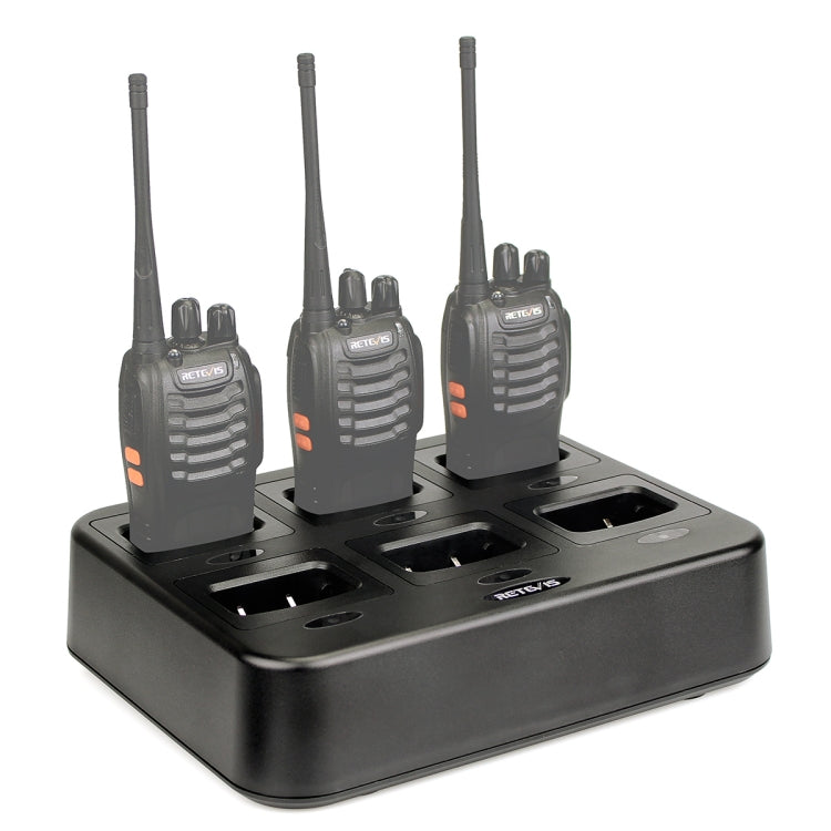 แท่นชาร์จวิทยุสื่อสาร RETEVIS RTC777 หกช่อง สำหรับ Retevis H777, ปลั๊ก RTC777 AU, ปลั๊ก RTC777 US, ปลั๊ก RTC777 EU, ปลั๊ก RTC777 UK