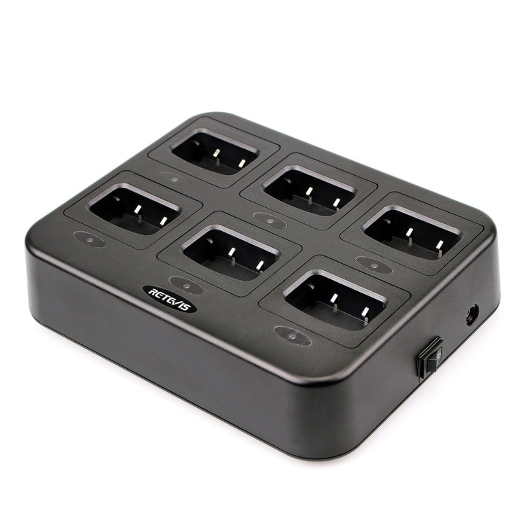 แท่นชาร์จวิทยุสื่อสาร RETEVIS RTC777 หกช่อง สำหรับ Retevis H777, ปลั๊ก RTC777 AU, ปลั๊ก RTC777 US, ปลั๊ก RTC777 EU, ปลั๊ก RTC777 UK