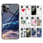 Colorful Painted Glass Case, For iPhone 11, For iPhone 11 Pro, For iPhone 11 Pro Max