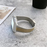 Buckle Style Steel Replacement Strap Watchband, For Apple Watch Series 7  41mm / & 6 & SE & 5 & 4 40mm, For Apple Watch Series  7  45mm / & 6 & SE & 5 & 4 44mm