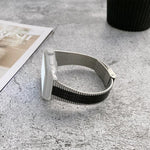 Buckle Style Steel Replacement Strap Watchband, For Apple Watch Series 7  41mm / & 6 & SE & 5 & 4 40mm, For Apple Watch Series  7  45mm / & 6 & SE & 5 & 4 44mm