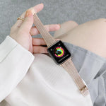 สายรัดนาฬิกาเหล็กลายเส้นคู่ สำหรับ Apple Watch Series 7 41 มม. / & 6 & SE & 5 & 4 40 มม. / สำหรับ Apple Watch Series 7 45 มม. / & 6 & SE & 5 & 4 44 มม.