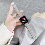 สายรัดนาฬิกาเหล็กลายเส้นคู่ สำหรับ Apple Watch Series 7 41 มม. / & 6 & SE & 5 & 4 40 มม. / สำหรับ Apple Watch Series 7 45 มม. / & 6 & SE & 5 & 4 44 มม.