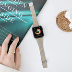 สายรัดนาฬิกาเหล็กลายเส้นคู่ สำหรับ Apple Watch Series 7 41 มม. / & 6 & SE & 5 & 4 40 มม. / สำหรับ Apple Watch Series 7 45 มม. / & 6 & SE & 5 & 4 44 มม.