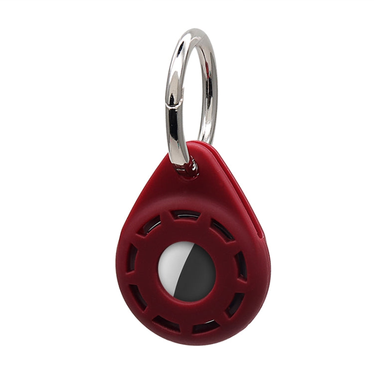 Silica Gel Anti-scratch Shockproof Protective Cover Soft Case with Keychain Ring Loop, For AirTag