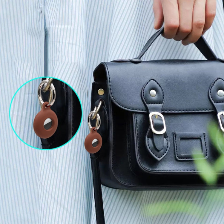 เคสซิลิโคนกันรอยขีดข่วนกันกระแทกแบบกลวงสองด้าน พร้อมห่วงตะขอพวงกุญแจ สำหรับ AirTag