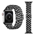 สายรัดนาฬิกายืดถักแบบหัวเข็มขัด สำหรับ Apple Watch Series 9&8&7 41 มม. / SE 3&SE 2&6&SE&5&4 40 มม. / 3&2&1 38 มม. (สีรุ้ง) / สำหรับ Apple Watch Series 7 45 มม. / 6 & SE & 5 & 4 44 มม. / 3 & 2 & 1 42 มม.