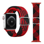 สายรัดนาฬิกายืดถักแบบหัวเข็มขัด สำหรับ Apple Watch Series 9&8&7 41 มม. / SE 3&SE 2&6&SE&5&4 40 มม. / 3&2&1 38 มม. (สีรุ้ง) / สำหรับ Apple Watch Series 7 45 มม. / 6 & SE & 5 & 4 44 มม. / 3 & 2 & 1 42 มม.
