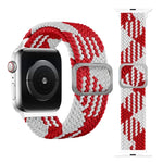 สายรัดนาฬิกายืดถักแบบหัวเข็มขัด สำหรับ Apple Watch Series 9&8&7 41 มม. / SE 3&SE 2&6&SE&5&4 40 มม. / 3&2&1 38 มม. (สีรุ้ง) / สำหรับ Apple Watch Series 7 45 มม. / 6 & SE & 5 & 4 44 มม. / 3 & 2 & 1 42 มม.