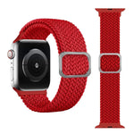 สายรัดนาฬิกายืดถักแบบหัวเข็มขัด สำหรับ Apple Watch Series 9&8&7 41 มม. / SE 3&SE 2&6&SE&5&4 40 มม. / 3&2&1 38 มม. (สีรุ้ง) / สำหรับ Apple Watch Series 7 45 มม. / 6 & SE & 5 & 4 44 มม. / 3 & 2 & 1 42 มม.