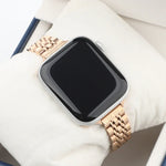 สายรัดนาฬิกาเหล็กสแตนเลสลูกปัดเจ็ดเม็ดขนาดเล็ก สำหรับ Apple Watch Series 6 & SE & / สำหรับ Apple Watch Series 7 45 มม. / 6 & SE & 5 & 4 44 มม. / 3 & 2 & 1 42 มม. / สำหรับ Apple Watch Series 8&7 41 มม. / SE 2&6&SE&5&4 40 มม. / 3&2&1 38 มม.