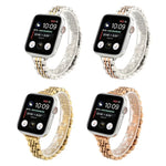 สายรัดนาฬิกาเหล็กสแตนเลสลูกปัดเจ็ดเม็ดขนาดเล็ก สำหรับ Apple Watch Series 6 & SE & / สำหรับ Apple Watch Series 7 45 มม. / 6 & SE & 5 & 4 44 มม. / 3 & 2 & 1 42 มม. / สำหรับ Apple Watch Series 8&7 41 มม. / SE 2&6&SE&5&4 40 มม. / 3&2&1 38 มม.