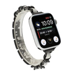 สายรัดนาฬิกาสแตนเลสสตีลเม็ดเจ็ดสำหรับข้อมือเล็ก สำหรับ Apple Watch Series 6 & SE & สำหรับ Apple Watch Ultra 49 มม. / Series 8&7 45 มม. / SE 2&6&SE&5&4 44 มม. / 3&2&1 42 มม. สำหรับ Apple Watch Series 8&7 41 มม. / SE 2&6&SE&5&4 40 มม. / 3&2&1 38 มม.