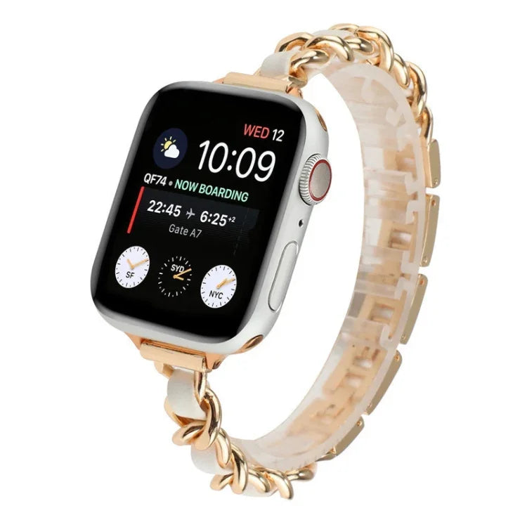 สายรัดนาฬิกาสแตนเลสสตีลเม็ดเจ็ดสำหรับข้อมือเล็ก สำหรับ Apple Watch Series 6 & SE & สำหรับ Apple Watch Ultra 49 มม. / Series 8&7 45 มม. / SE 2&6&SE&5&4 44 มม. / 3&2&1 42 มม. สำหรับ Apple Watch Series 8&7 41 มม. / SE 2&6&SE&5&4 40 มม. / 3&2&1 38 มม.
