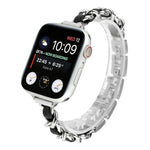 สายรัดนาฬิกาสแตนเลสสตีลเม็ดเจ็ดสำหรับข้อมือเล็ก สำหรับ Apple Watch Series 6 & SE & สำหรับ Apple Watch Ultra 49 มม. / Series 8&7 45 มม. / SE 2&6&SE&5&4 44 มม. / 3&2&1 42 มม. สำหรับ Apple Watch Series 8&7 41 มม. / SE 2&6&SE&5&4 40 มม. / 3&2&1 38 มม.
