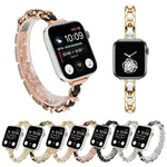 สายรัดนาฬิกาสแตนเลสสตีลเม็ดเจ็ดสำหรับข้อมือเล็ก สำหรับ Apple Watch Series 6 & SE & สำหรับ Apple Watch Ultra 49 มม. / Series 8&7 45 มม. / SE 2&6&SE&5&4 44 มม. / 3&2&1 42 มม. สำหรับ Apple Watch Series 8&7 41 มม. / SE 2&6&SE&5&4 40 มม. / 3&2&1 38 มม.