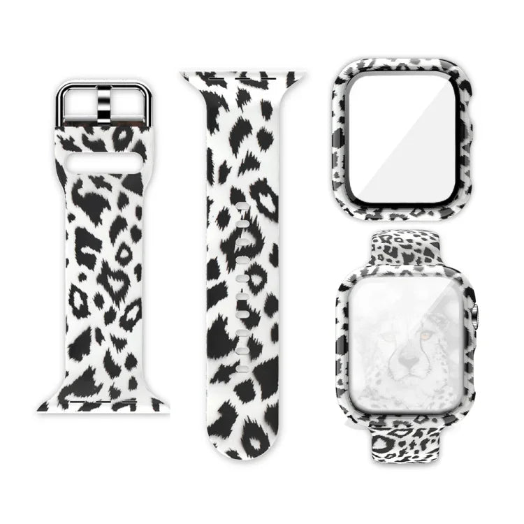 Silicone Printing Integrated Replacement Watch Case Watchband, For Apple Watch Series 3 & 2 & 1 38mm