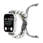 สายรัดนาฬิกาไนลอนลูกปัดเชือกกันฝนสำหรับ Apple Watch Series 6 & SE &, Apple Watch Ultra 49 มม. / Series 8&7 45 มม. / SE 2&6&SE&5&4 44 มม. / 3&2&1 42 มม., Apple Watch Series 8&7 41 มม. / SE 2&6&SE&5&4 40 มม. / 3&2&1 38 มม.