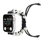 สายรัดนาฬิกาไนลอนลูกปัดเชือกกันฝนสำหรับ Apple Watch Series 6 & SE &, Apple Watch Ultra 49 มม. / Series 8&7 45 มม. / SE 2&6&SE&5&4 44 มม. / 3&2&1 42 มม., Apple Watch Series 8&7 41 มม. / SE 2&6&SE&5&4 40 มม. / 3&2&1 38 มม.