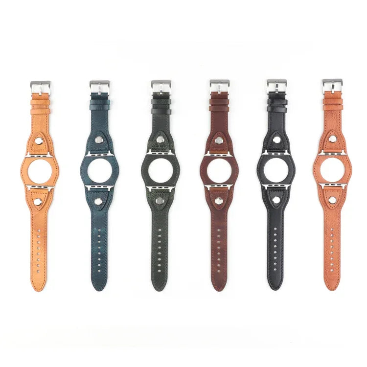 สายรัดนาฬิกาหนังแท้สำหรับ Apple Watch Series 7 41 มม. / & 6 & SE & 5 & 4 40 มม., Apple Watch Series 7 45 มม. / & 6 & SE & 5 & 4 44 มม.