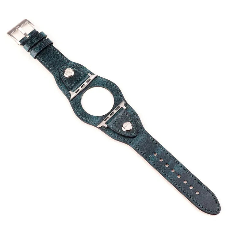 สายรัดนาฬิกาหนังแท้สำหรับ Apple Watch Series 7 41 มม. / & 6 & SE & 5 & 4 40 มม., Apple Watch Series 7 45 มม. / & 6 & SE & 5 & 4 44 มม.