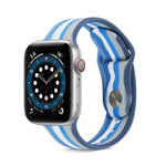 สายรัดนาฬิกาซิลิโคนสีรุ้งสำหรับ Apple Watch Series, 7 45 มม. / 6 & SE & 5 & 4 44 มม. / 3 & 2 & 1 42 มม., 7 41 มม. / 6 & SE & 5 & 4 40 มม. / 3 & 2 & 1 38 มม.