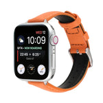 สายรัดนาฬิกาหนังแท้บาง 14 มม. สำหรับ Apple Watch Series, 7 45 มม. / 6 & SE & 5 & 4 44 มม. / 3 & 2 & 1 42 มม., 7 41 มม. / 6 & SE & 5 & 4 40 มม. / 3 & 2 & 1 38 มม.