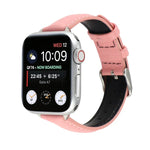 สายรัดนาฬิกาหนังแท้บาง 14 มม. สำหรับ Apple Watch Series, 7 45 มม. / 6 & SE & 5 & 4 44 มม. / 3 & 2 & 1 42 มม., 7 41 มม. / 6 & SE & 5 & 4 40 มม. / 3 & 2 & 1 38 มม.