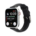 สายรัดนาฬิกาหนังแท้บาง 14 มม. สำหรับ Apple Watch Series, 7 45 มม. / 6 & SE & 5 & 4 44 มม. / 3 & 2 & 1 42 มม., 7 41 มม. / 6 & SE & 5 & 4 40 มม. / 3 & 2 & 1 38 มม.