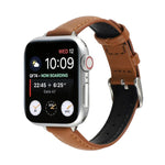 สายรัดนาฬิกาหนังแท้บาง 14 มม. สำหรับ Apple Watch Series, 7 45 มม. / 6 & SE & 5 & 4 44 มม. / 3 & 2 & 1 42 มม., 7 41 มม. / 6 & SE & 5 & 4 40 มม. / 3 & 2 & 1 38 มม.
