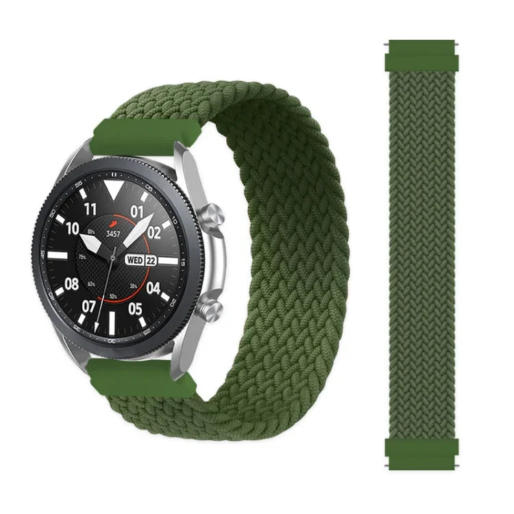 สำหรับ Samsung Galaxy Watch Active / Active2 40 มม. / Active2 44 มม. สายรัดเปลี่ยนไนลอนถักยืดหยุ่น ปรับขนาดได้ ความยาว 165 มม.